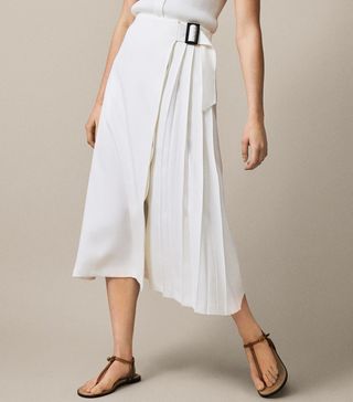 Massimo Dutti + Skirt With Side Pleats