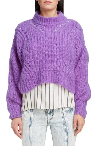 Isabel Marant + Mohair & Wool Blend Crop Sweater