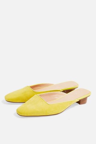 Topshop + Amber Neon Square Toe Mules