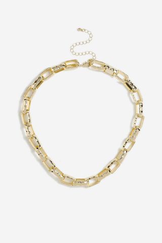 Topshop + Rectangle Link Collar Necklace