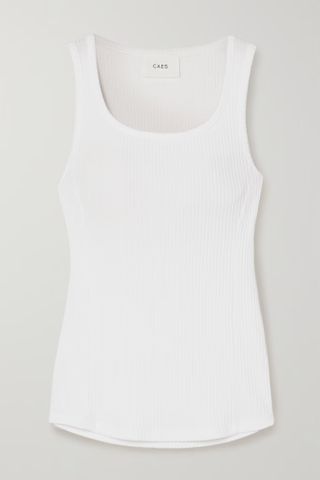 Caes + Ribbed Stretch-Jersey Tank