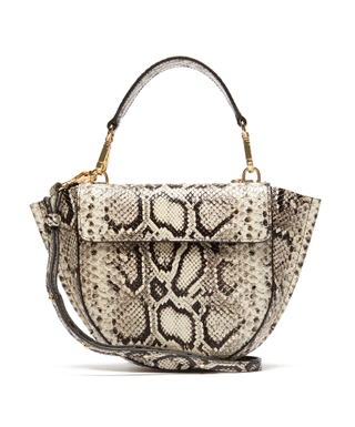 Wandler + Hortensia Mini Python-Effect Leather Bag