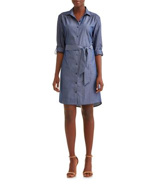 Time and Tru + Roll Tab Shirt Dress