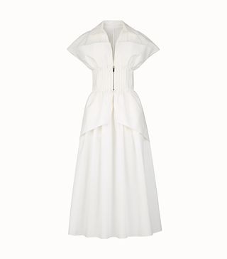 Fendi + White Cotton Dress
