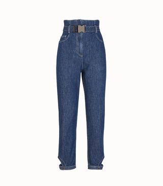 Fendi + Blue Cotton Jeans