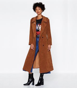 Nasty Gal + Cover Ground Corduroy Trench Coat