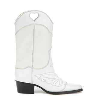 Ganni + Exclusive to Mytheresa Leather Cowboy Boots
