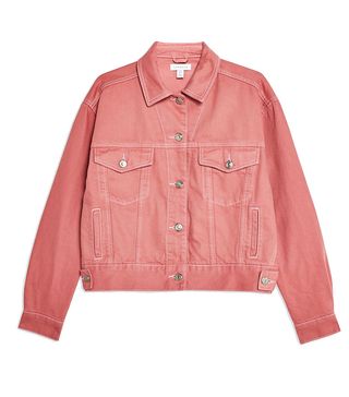 Topshop + Pink Denim Jacket