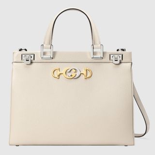 Gucci + Zumi Grainy Leather Medium Top Handle Bag