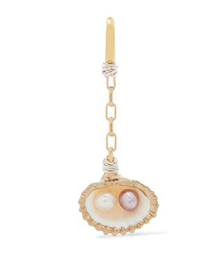 Wald Berlin + Drop It Like It's Hot Gold-Plated Shell and Pearl Earring