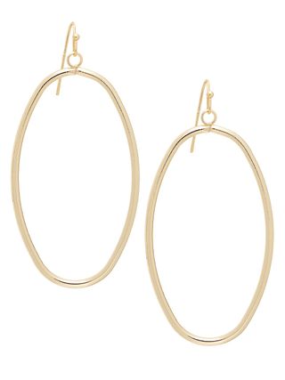 Design Lab + Goldtone Oval Hoop Earrings