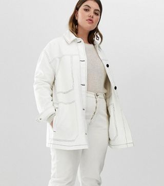 ASOS Design + Contrast Stitch Cotton Jacket