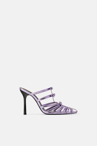 Zara + Lilac Pointed High Heeled Sandals