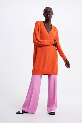 Zara + Long Knit Sweater