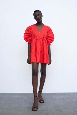 Zara + Poplin Mini Dress