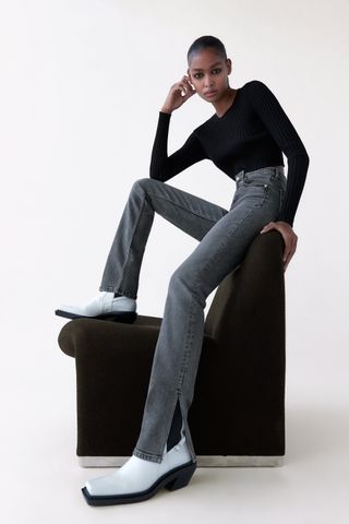 Zara + Split Skinny HI-RISE Jeans