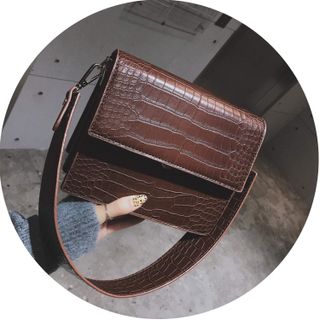 Small Shop Handbags + Crocodile Pattern Shoulder Bag