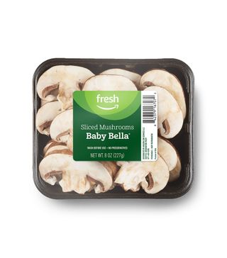 Amazon Fresh + Sliced Baby Bella Mushrooms, 8 oz