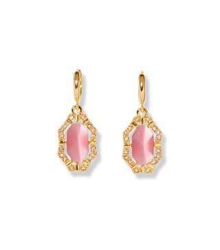 Vince Camuto + Pink Jewel-Framed Stone Earrings
