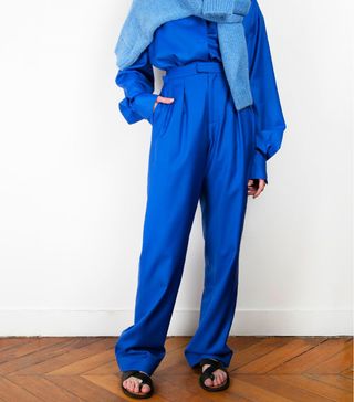 Da/Da Diane Ducasse + Royal Blue Straight Trousers