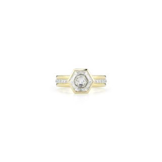 Jemma Wynne + Bespoke Hexagon Diamond Engagement Ring