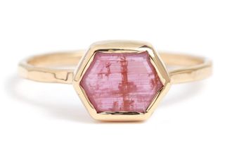 Melissa Joy Manning + Hexagonal Pink Sapphire Ring