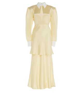 Rowen Rose + Tiered Art Deco Silk Dress