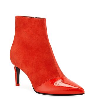 Rag & Bone + Beha Suede and Patent Leather Ankle Booties