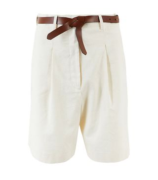 Marks and Spencer + Belted Linen Shorts