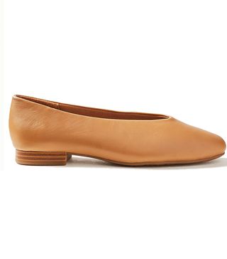 Marks and Spencer + Leather Almond Toe Pumps