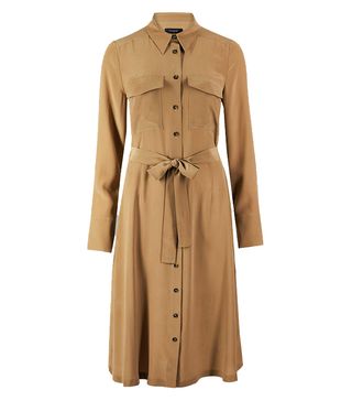 Marks and Spencer + Pure Silk Patch Pocket Midi Shirtdress