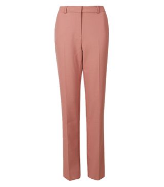 Marks and Spencer + Straight-Leg Ankle Grazer Trousers With Wool