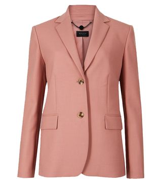 Marks and Spencer + Single Breasted Blazer With Wool