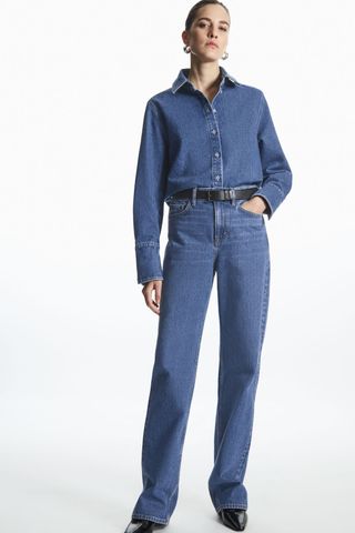 COS + Straight-Leg Loose-Fit Extra-Long Jeans