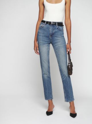 Reformation + Liza Ultra High Rise Straight Jeans