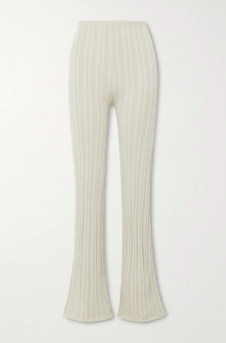 The Line by K + Daisy Ribbed Knit Flared Pants