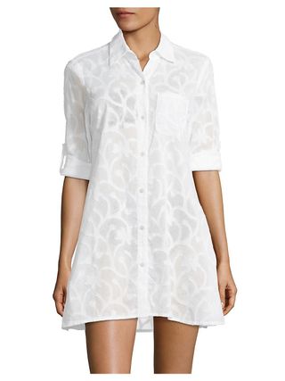 Tommy Bahama + Burnout Cotton Shirt Dress