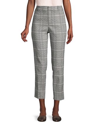 Lord & Taylor + Kelly High-Rise Plaid Ankle Pants