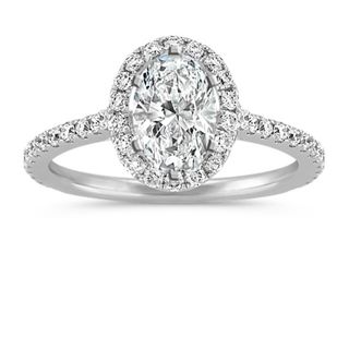 Shane Co. + Halo Diamond Engagement Ring