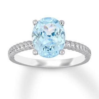 Kay + Oval Aquamarine Engagement Ring