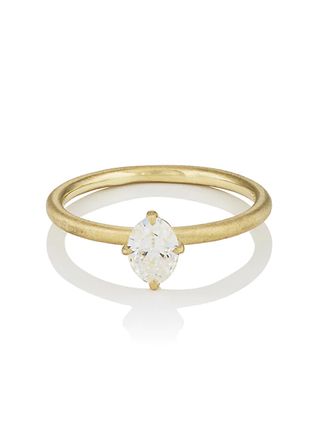 Tate Union + Oval-Shaped White Diamond Ring