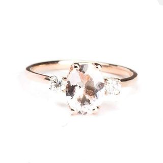 Oh My Christine Jewelry + Oval Pink Morganite Ring
