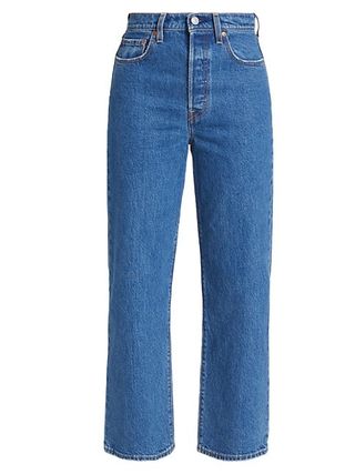 Levi's + Ribcage High-Rise Straight-Leg Ankle Jeans