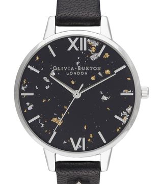 Olivia Burton + Celestial Leather Strap Watch