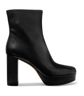 Diane Von Furstenberg + Yasmine Leather Platform Ankle Boots
