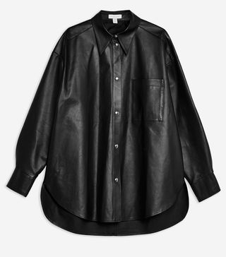 Topshop + Leather Shirt By Boutique