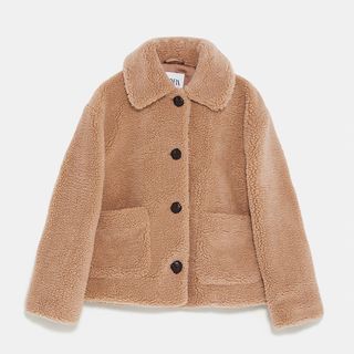 Zara + Faux-Shearling Jacket