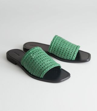 & Other Stories + Square Toe Woven Sandals