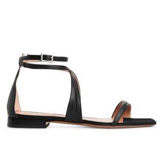 Arket + Flat Ankle-Wrap Leather Sandal