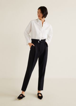Mango + Straight Suit Trousers